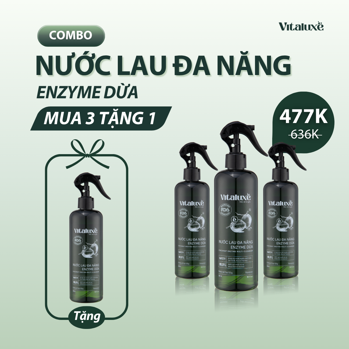 Combo nước lau đa năng 