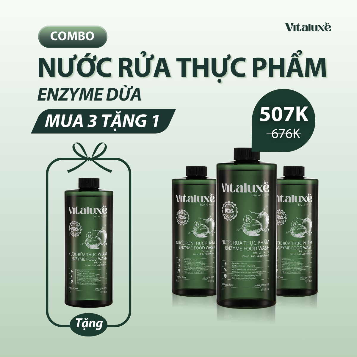 Combo nước rửa thực phẩm 